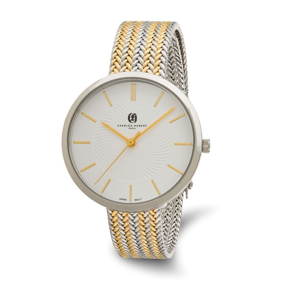 Kazi Luxury Ladies Charles Hubert Two-tone IP-plated Stainless Steel White Dial